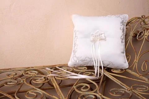 White Ring Pillow Stock Photos