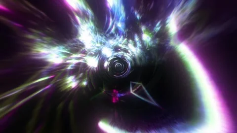 White Ring Tunnel VJ Loop Stock Footage 330008165