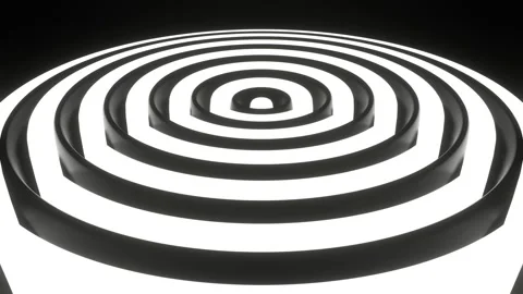 White Ring Waves Background VJ Loop in 4K Stock Footage 280546015