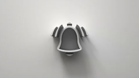 White ringing bell 스톡 동영상 124272866