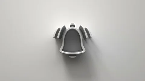 White ringing bell 스톡 동영상 124745498