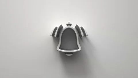 White ringing bell Video stock 124745534