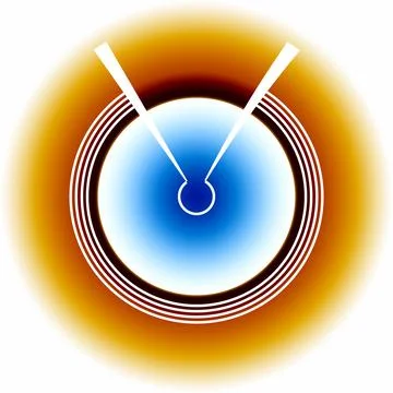 White rings blur round gradient 스톡 일러스트