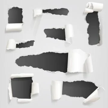 White rip paper vector design Stock Illustration