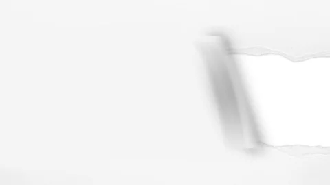White Ripping Torn Paper Background Stock Footage 113880774