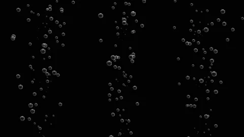 White rising soap bubbles floating and moving up. Ocean floor bubbles. Stock Footage 113601618