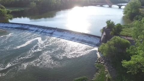 White River Drone - High Angle Video stock 112224798