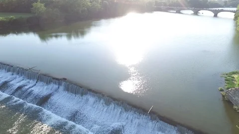White River Drone - Moving Backwards Video stock 112224878