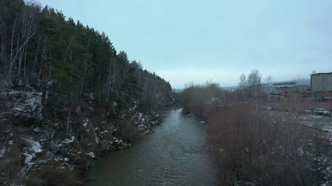 The White river in the town of Beloretsk Stock Footage 119355687