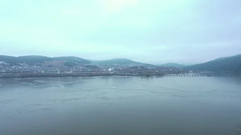 The White river in the town of Beloretsk Stock Footage 119355854