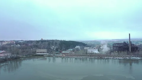 The White river in the town of Beloretsk Video stock 119356394