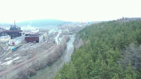 The White river in the town of Beloretsk Stock Footage 119356688