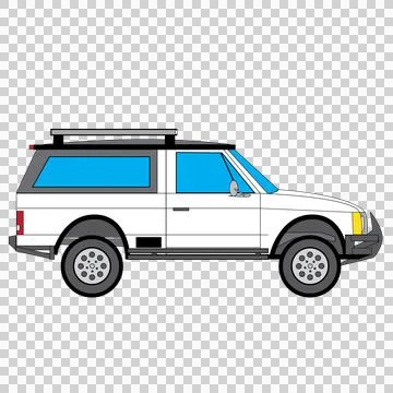 White off-road SUV Illustrazione stock