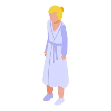 White robe icon isometric vector. Fabric cloth Stock Illustration