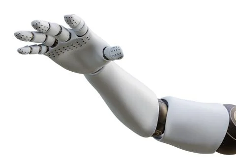 White Robot Hand, Isolated Stock-Illustration