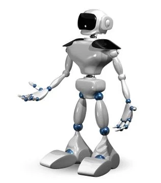 White robot Stock Illustration