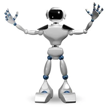 White robot Stock Illustration