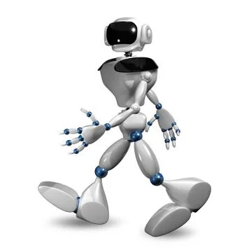 White robot Stock Illustration