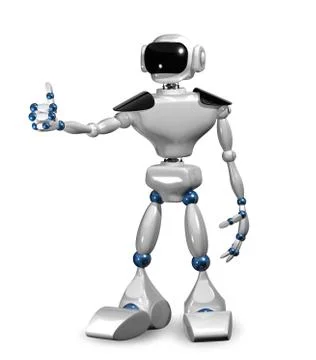 White robot Stock Illustration