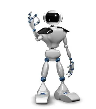 White robot Stock Illustration