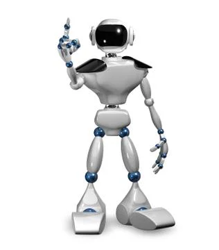 White robot Stock Illustration
