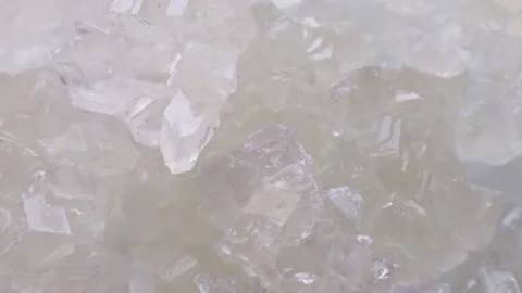 White rock candy sugar crystals or Dhaga Mishri Stock Footage 262229863