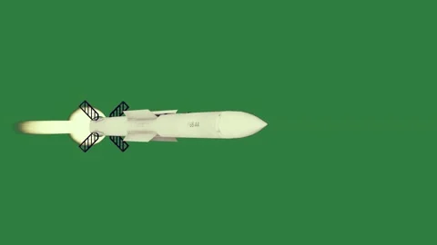 A white rocket flying through and Vidéo 337029259