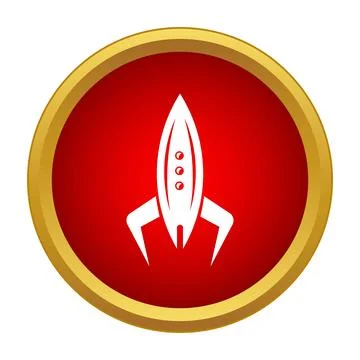 White rocket launching into space concept icon Illustrazione stock
