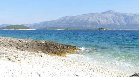 White Rocks on Beach Stock Footage 54911061