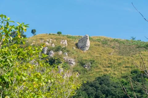 White rocks on the mountain Stock Photos