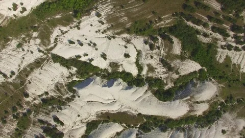 White rocky mountain, drone point of view Stock Footage 78117202