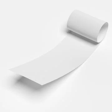 White roll paper 库存插图