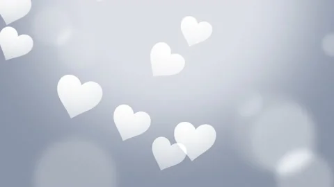White romantic hearts on shiny background 스톡 동영상 170162011