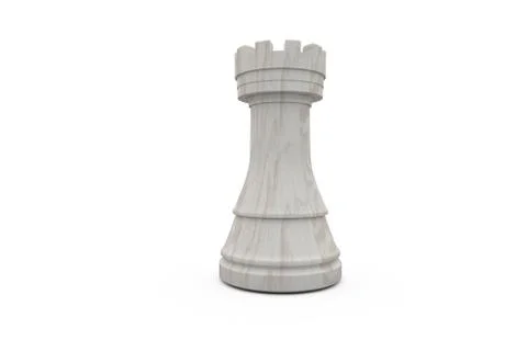 White rook chess piece Stock Illustration