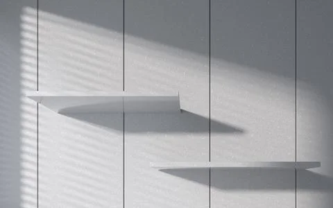White room and empty stage, 3d rendering. Stock Illustration