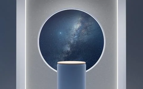 White room and empty stage, 3d rendering. Ilustración de archivo
