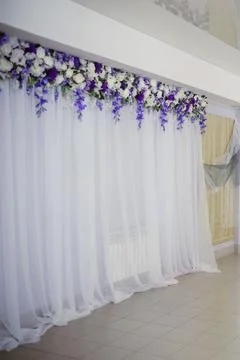 White Room with ceiling light from panel bulbs. Stock Photos