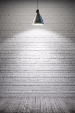 White room with lamp Stock Illustration