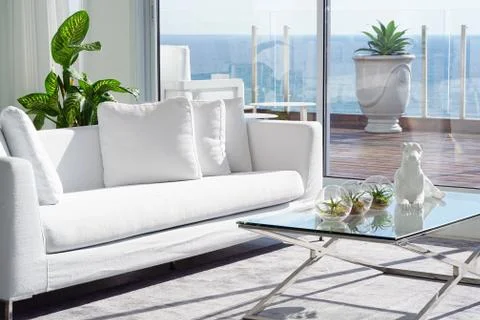 White room with sofa. Stock Photos