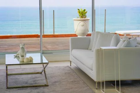 White room with sofa Stock Photos