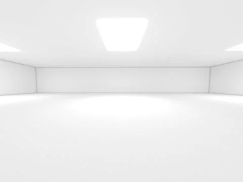 White room Spotlight and empty space 3D render 스톡 일러스트
