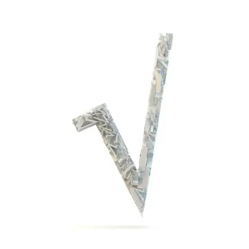 White root mark isolated on white. Stock Illustration