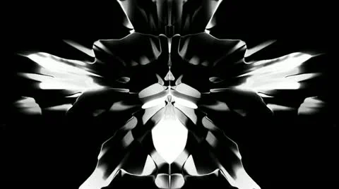 White Rorschach Ink blot test on black Stock Footage 22415006