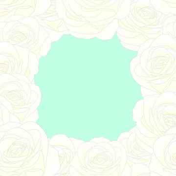 White Rose Border2 Stock Illustration