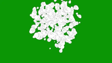 White rose green background flower screen dots bunch flowers cloud lot bubbles Stock Footage 314064388