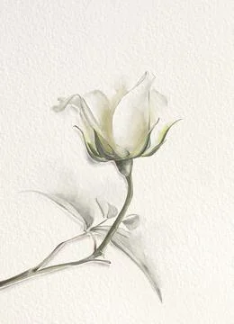 White rose Ilustración de archivo