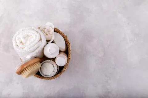 White rose Spa setting Foto stock