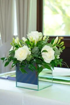 White roses Stock Photos