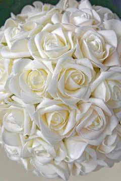 White roses wedding Stock Photos