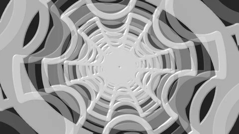 White Rotating Circle Cutout Stock Footage 100175818